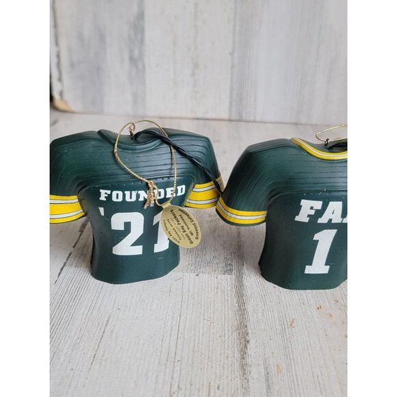 Bradford Exchange Green Bay Packers jersey light up ornament Xmas set - Picture 5 of 7